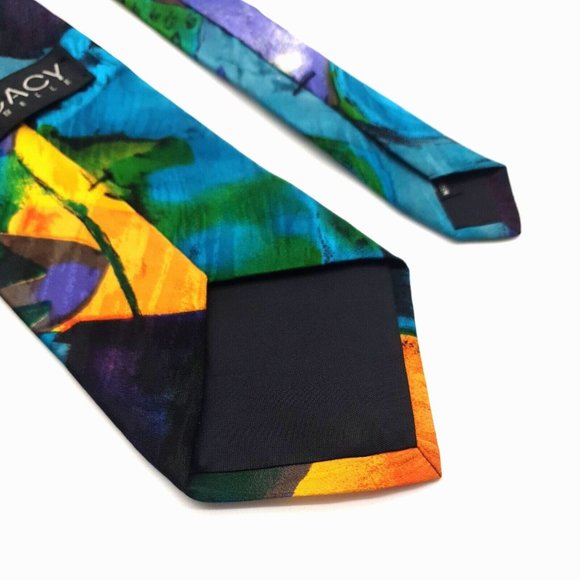 Legacy By Belle Men Necktie Business Silk Dad Gift Work Office Abstract Art B - Picture 5 of 6